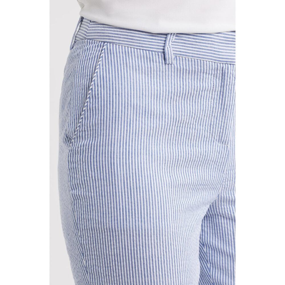 Tahari ASL Seersucker Straight Leg Pants Blue Size 2 3579 - Picture 4 of 4